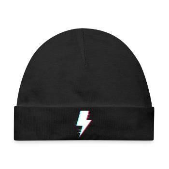 Blitzstil Retro Digitale Beleuchtung - Baby Premium Organic Mütze - Schwarz - Vorne