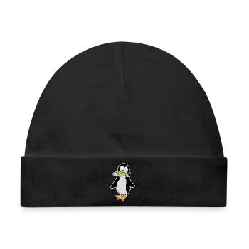 Süß Pinguin Vogel Tier Seevogel Arktis - Baby Premium Organic Mütze - Schwarz - Vorne