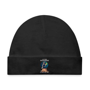 Holzfäller und sein Werkzeug - Baby Premium Organic Mütze - Schwarz - Vorne