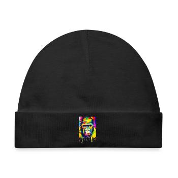 Urbaner Gorilla - Graffiti Kunst - Baby Premium Organic Mütze - Schwarz - Vorne