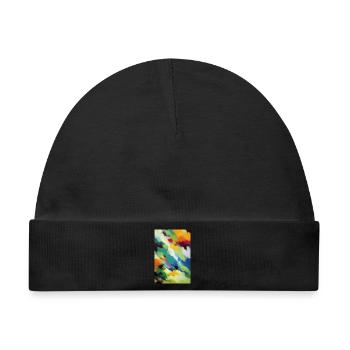 Muster und Formen - Baby Premium Organic Mütze - Schwarz - Vorne