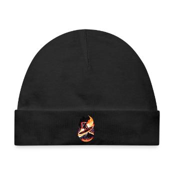 Surfender Astronaut - Baby Premium Organic Mütze - Schwarz - Vorne