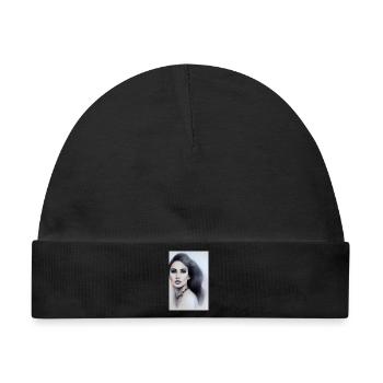 Frau mit Schmuck - Baby Premium Organic Mütze - Schwarz - Vorne