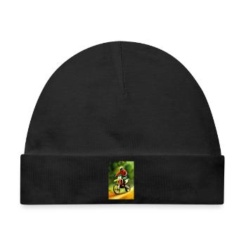 Motocross Fahren - Baby Premium Organic Mütze - Schwarz - Vorne