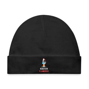 Küsten Flamingo - Baby Premium Organic Mütze - Schwarz - Vorne