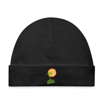 Urlaub und Sommer im Paradies - Baby Premium Organic Mütze - Schwarz - Vorne