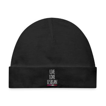 Leben. Liebe. Lesbe. - Baby Premium Organic Mütze - Schwarz - Vorne