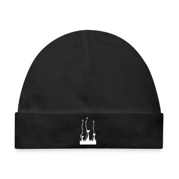 Die drei weißen Katzen - Baby Premium Organic Mütze - Schwarz - Vorne