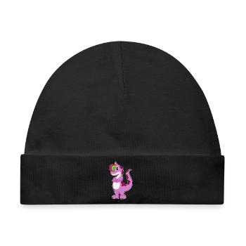 Gekko Einhorn - Baby Premium Organic Mütze - Schwarz - Vorne