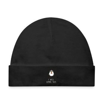i will hendl this huhn dialekt can you hendl this - Baby Premium Organic Mütze - Schwarz - Vorne