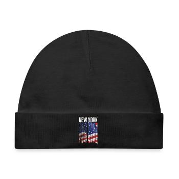 Mosaik der New Yorker Flagge - Baby Premium Organic Mütze - Schwarz - Vorne