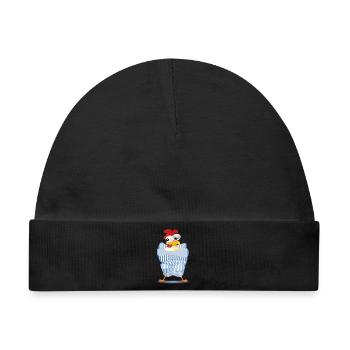 HÜHNER HÜHNERSTALL - HERBST WINTER - Baby Premium Organic Mütze - Schwarz - Vorne