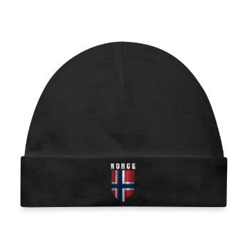 Norwegische Flagge, Norwegischer Stolz - Baby Premium Organic Mütze - Schwarz - Vorne