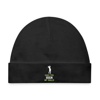 Golf - Hast du meine Bälle gesehen? - Baby Premium Organic Mütze - Schwarz - Vorne
