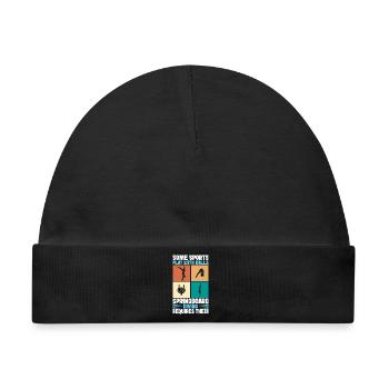 Kunstspringen Turmspringer Sprungbrett - Baby Premium Organic Mütze - Schwarz - Vorne