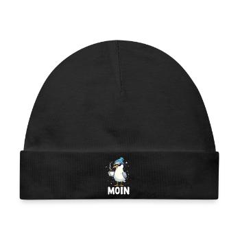 Moin Seagull Coffee Küste Norddeutschland - Baby Premium Organic Mütze - Schwarz - Vorne