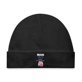 Mann Grippe Überleben Zitat T-Shirt - Baby Premium Organic Mütze - Schwarz - Vorne
