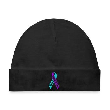 YOU MATTER Suicide Awareness Ribbon - Baby Premium Organic Mütze - Schwarz - Vorne