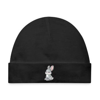 Hase - Baby Premium Organic Mütze - Schwarz - Vorne