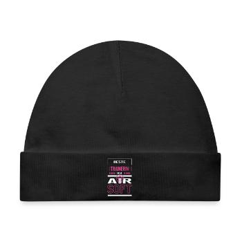 Beste Airsoft Trainerin Airsofttrainerin Spiel - Baby Premium Organic Mütze - Schwarz - Vorne