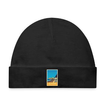 La Playa Poster Valle Gran Rey - Baby Premium Organic Mütze - Schwarz - Vorne