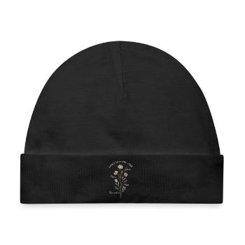 Beerdigung, Florist, Gedenkarrangement, Sympathie - Baby Premium Organic Mütze - Schwarz - Vorne
