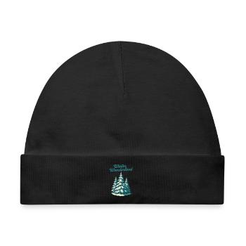 Winter Wunderland Tannen - Baby Premium Organic Mütze - Schwarz - Vorne