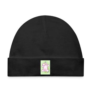 Das Einhorn - Baby Premium Organic Mütze - Schwarz - Vorne