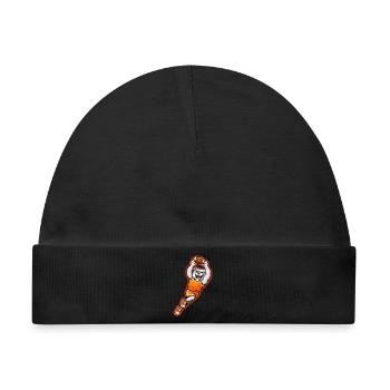 Bulldog Football Touchdown-Maskottchen - Baby Premium Organic Mütze - Schwarz - Vorne