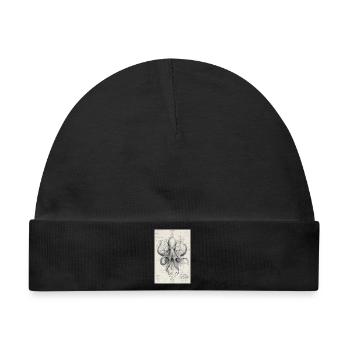 Geometrischer Oktopus-Bauplan - Baby Premium Organic Mütze - Schwarz - Vorne