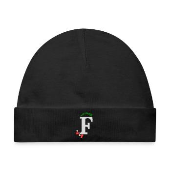 F - Baby Premium Organic Mütze - Schwarz - Vorne