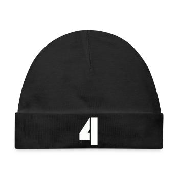 4 - Baby Premium Organic Mütze - Schwarz - Vorne