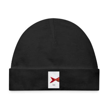 Fresh Fisch Minimal Design Modern - Baby Premium Organic Mütze - Schwarz - Vorne