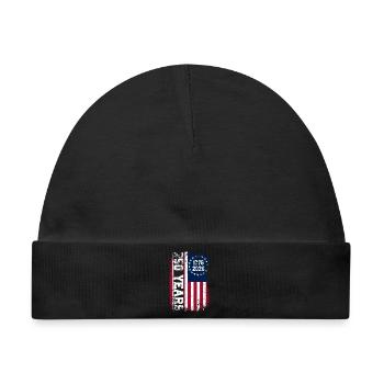 USA-Flagge Rust-Stil 1776–2026 - Baby Premium Organic Mütze - Schwarz - Vorne