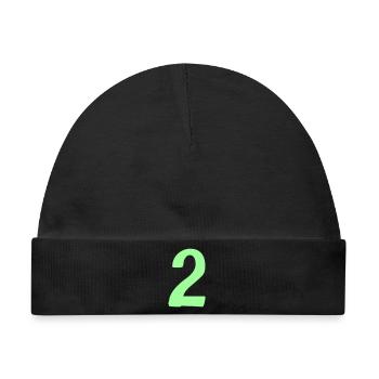 2 - Baby Premium Organic Mütze - Schwarz - Vorne