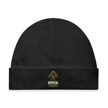 Japanische Bonsai-Baum Pflanze Bonsai-Lover Bonsai - Baby Premium Organic Mütze - Schwarz - Vorne