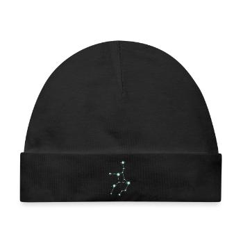 Jungfrau Stern Sternbild Tierkreiszeichen Grün - Baby Premium Organic Mütze - Schwarz - Vorne