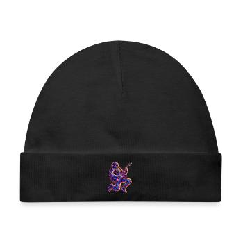 KOSMISCHER ROCKER | Schwereloser Felsensprung - Baby Premium Organic Mütze - Schwarz - Vorne