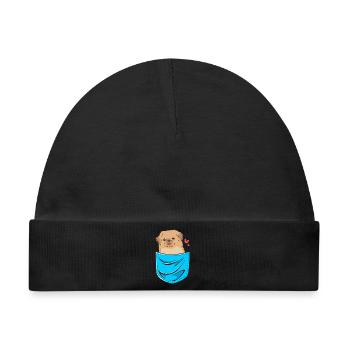 Pekinese - Baby Premium Organic Mütze - Schwarz - Vorne