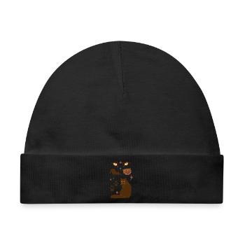 BRUNE KATZEN - Baby Premium Organic Mütze - Schwarz - Vorne