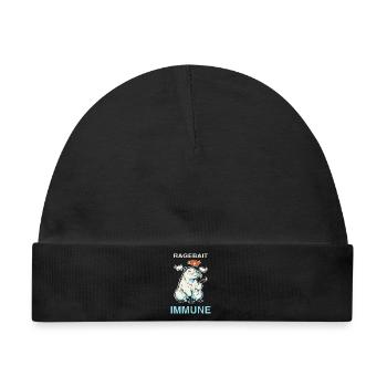 Capybara Ragebait Immune Jugendwort 2026 Geschenk - Baby Premium Organic Mütze - Schwarz - Vorne