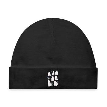 GEISTKATZEN - Baby Premium Organic Mütze - Schwarz - Vorne
