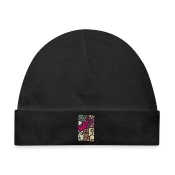 Muster Kunst - Ethno Farbe - Baby Premium Organic Mütze - Schwarz - Vorne