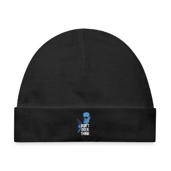 Fett Retro Sigmund Freud mit Pistole - Baby Premium Organic Mütze - Schwarz - Vorne