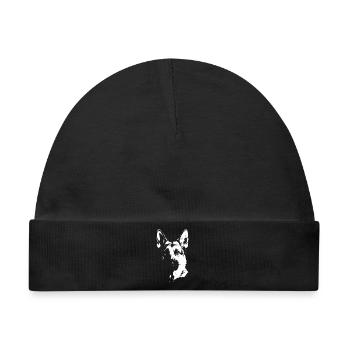 Deutscher Schäferhund-T-Shirt – treuer Hundeschützer - Baby Premium Organic Mütze - Schwarz - Vorne