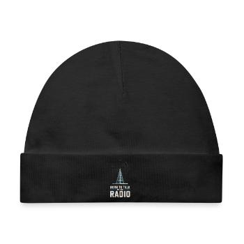  Born To Talk On The Radio Funk Moderator - Baby Premium Organic Mütze - Schwarz - Vorne