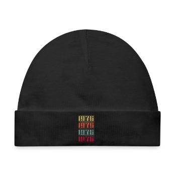Vintage 1976 - Baby Premium Organic Mütze - Schwarz - Vorne