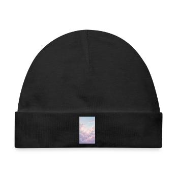 Background clouds Pink - Baby Premium Organic Mütze - Schwarz - Vorne