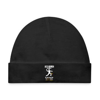 Handball Ü40 Geschenk – Erfahrung statt Sprung - Baby Premium Organic Mütze - Schwarz - Vorne