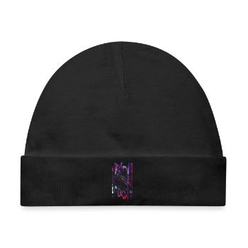 Geister-Neon-Cyberpunk – Halloween - Baby Premium Organic Mütze - Schwarz - Vorne